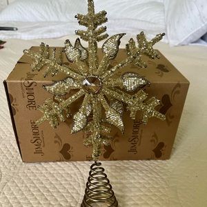 Gold Sequenced Holiday Tree Topper